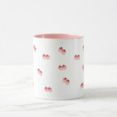 Cute Pink Feminine Coffee Cup Tasse (Zentrum)