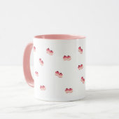 Cute Pink Feminine Coffee Cup Tasse (Vorderseite Links)