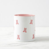 Cute Pink Feminine Coffee Cup Tasse (Zentrum)