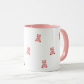 Cute Pink Feminine Coffee Cup Tasse (VorderseiteRechts)