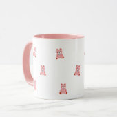 Cute Pink Feminine Coffee Cup Tasse (Vorderseite Links)