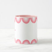 Cute Pink Feminine Coffee Cup Tasse (Zentrum)