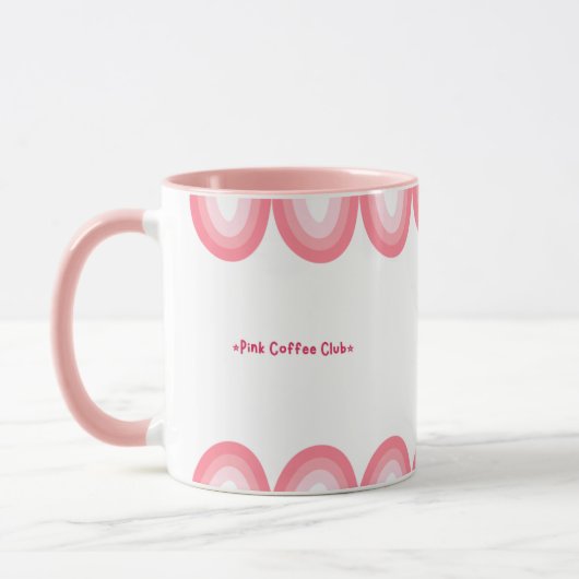 Cute Pink Feminine Coffee Cup Tasse (Links)