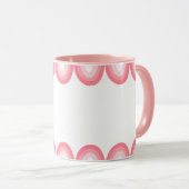 Cute Pink Feminine Coffee Cup Tasse (VorderseiteRechts)