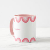 Cute Pink Feminine Coffee Cup Tasse (Vorderseite Links)