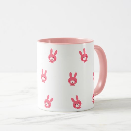Cute Pink Feminine Coffee Cup Tasse (VorderseiteRechts)