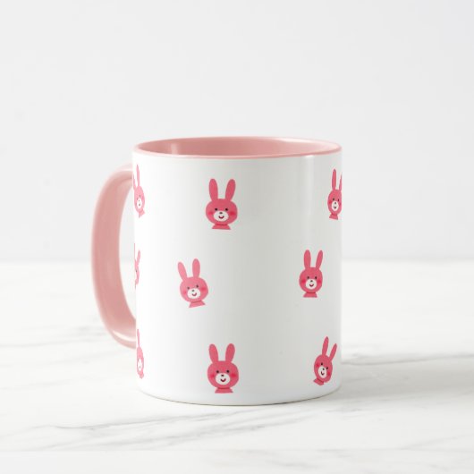 Cute Pink Feminine Coffee Cup Tasse (Vorderseite Links)