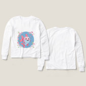 Cute Pink Fish – Kids’ Long Sleeve Tee (Design Vorderseite & Rückseite)