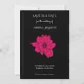 Cute Pink Flower Clipart – Pop Art Floral Design Save The Date (Vorderseite)