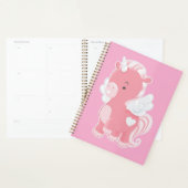 Cute Pink Flying Unicorn Pegacorn Planer (Anzeige)