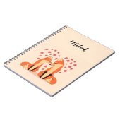 Cute Pink Fox Notebook Beautiful Animals Nature Notizblock (Linke Seite)
