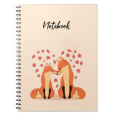 Cute Pink Fox Notebook Beautiful Animals Nature Notizblock (Vorderseite)