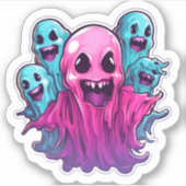 Cute Pink Ghost: Sweet Ghost #8 Aufkleber (Vorderseite)