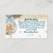 Cute Pink Gingerbread  boy Books for Baby Request Begleitkarte (Vorderseite)