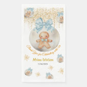  Cute Pink Gingerbread  boy in a Christmas Bauble  Serviette (Vorderseite)