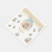  Cute Pink Gingerbread boy in Christmas Bauble  Serviette (Ecke)