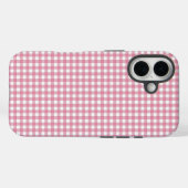 Cute Pink Gingham Pattern Case-Mate iPhone Hülle (Rückseite (Horizontal))