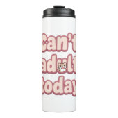 Cute Pink Graphic with Peeking Cat Thermosbecher (Vorderseite)