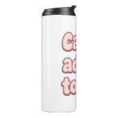 Cute Pink Graphic with Peeking Cat Thermosbecher (Nach links gedreht)