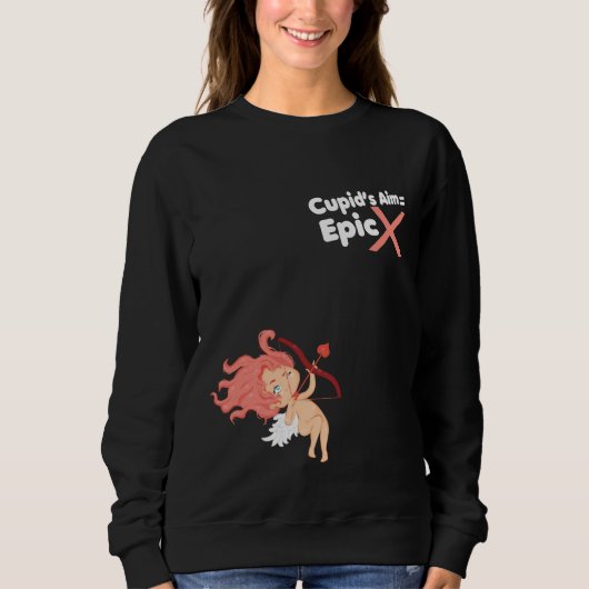 Cute Pink Hair Cupid Sweatshirt (Vorderseite)
