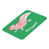 Cute pink happy axolotl magnet (Linke Seite)