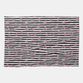 Cute Pink Heart Geschirrtuch (Horizontal)