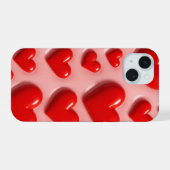 Cute Pink Heart iPhone 15 Case  Hülle (Rückseite (Horizontal))