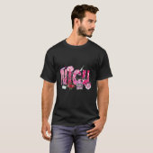 Cute Pink Heart Leopard Happy Valentines Day NICU T-Shirt (Vorne ganz)