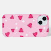 Cute Pink Heart Lollipop Seamless Pattern Case-Mate iPhone Hülle (Rückseite (Horizontal))