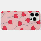 Cute Pink Heart Lollipops Seamless Pattern Case-Mate iPhone Hülle (Rückseite (Horizontal))
