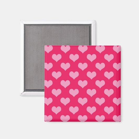 Cute Pink Heart Magnet (Vorderseite/Rückseite)