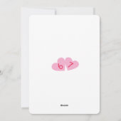 Cute Pink Heart Mug Valentine's Day Greeting Card Einladung (Rückseite)