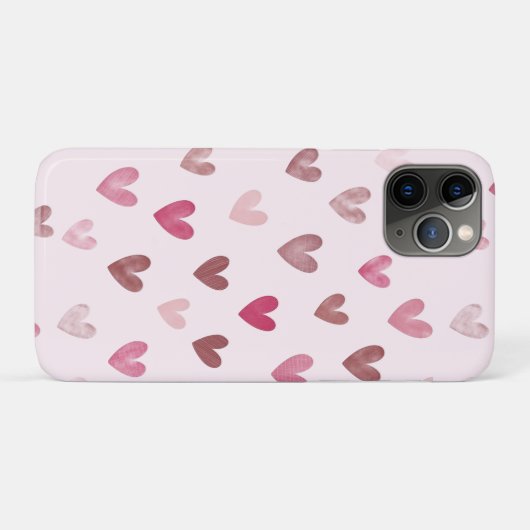 Cute Pink Heart Pattern – Romantic &Stylish Design Case-Mate iPhone Hülle (Rückseite (Horizontal))
