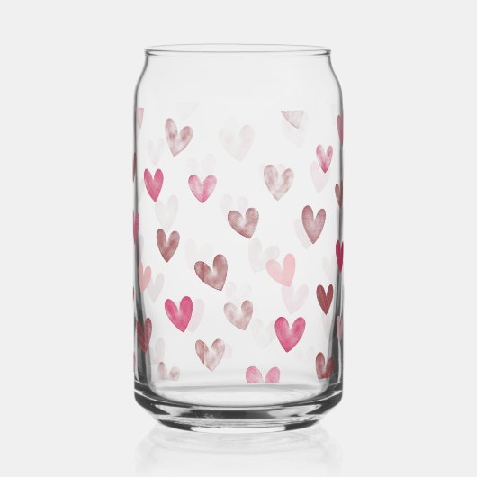 Cute Pink Heart Pattern – Romantic &Stylish Design Dosenglas (Links)