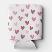 Cute Pink Heart Pattern – Romantic &Stylish Design Dosenkühler (Rückseite)
