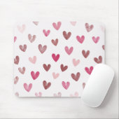Cute Pink Heart Pattern – Romantic &Stylish Design Mousepad (Mit Mouse)