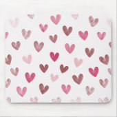 Cute Pink Heart Pattern – Romantic &Stylish Design Mousepad (Vorne)