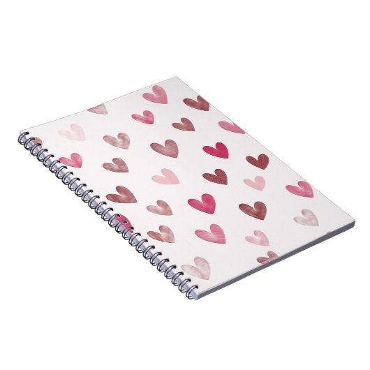 Cute Pink Heart Pattern – Romantic &Stylish Design Notizblock (Rechte Seite)