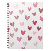 Cute Pink Heart Pattern – Romantic &Stylish Design Notizblock (Vorderseite)