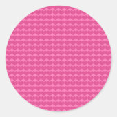 Cute Pink Heart Runder Aufkleber (Vorderseite)
