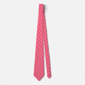 Cute Pink Hearts Circles and Squares Pattern Krawatte (Vorderseite)
