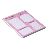 Cute Pink Hearts Daily Planner Notepad Notizblock (angewinkelt)