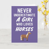 Cute Pink Horse Cards For Baby Girls Kids Farm Karte (Gelbe Blume)