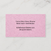 Cute Pink Kraft Heart Bakery Pastry Chef Visitenkarte (Rückseite)