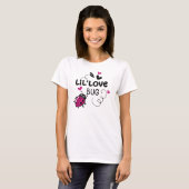 Cute Pink Ladybug with Hearts on White Background T-Shirt (Vorne ganz)