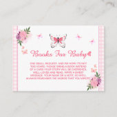 Cute Pink Little Butterfly Baby's Book Request  Begleitkarte (Vorderseite)
