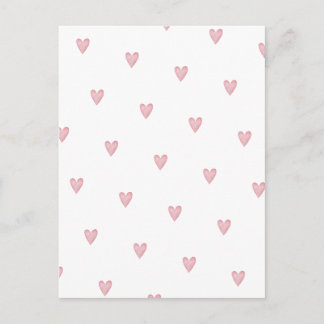 Cute Pink Little Hearts Love Card. Postkarte