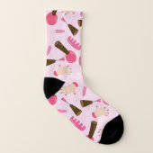 Cute Pink Manicure Socken (Rechts - Außen)