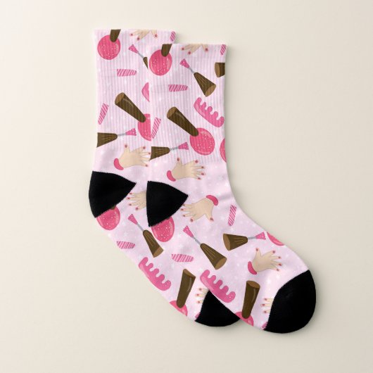 Cute Pink Manicure Socken (Paar)