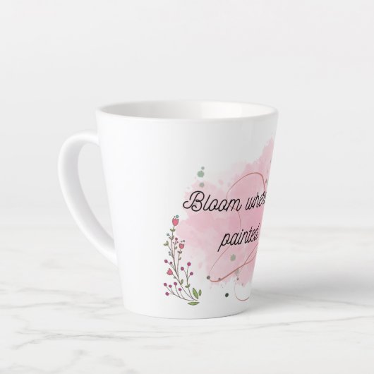 Cute Pink Mug ( Inspirational Mug ) Milchtasse (Linke Ecke)